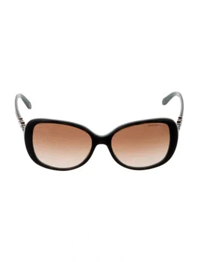 Pre-owned Tiffany & Co Oversize Gradient Sunglasses In Blue/brown
