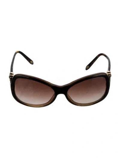 Pre-owned Tiffany & Co Oversize Gradient Sunglasses In Brown