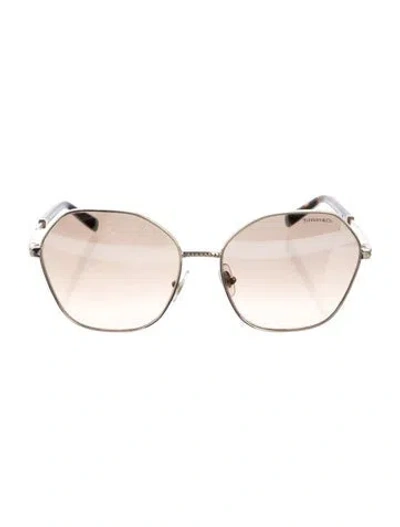 Pre-owned Tiffany & Co Oversize Gradient Sunglasses In Gold