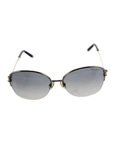 Pre-owned Tiffany & Co Oversize Gradient Sunglasses In Gold