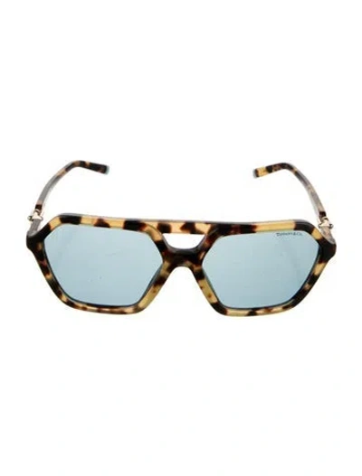 Pre-owned Tiffany & Co Oversize Tinted Sunglasses In Brown