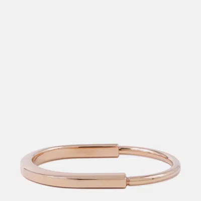 Pre-owned Tiffany & Co Padlock Large 18k Pink Gold Bangle