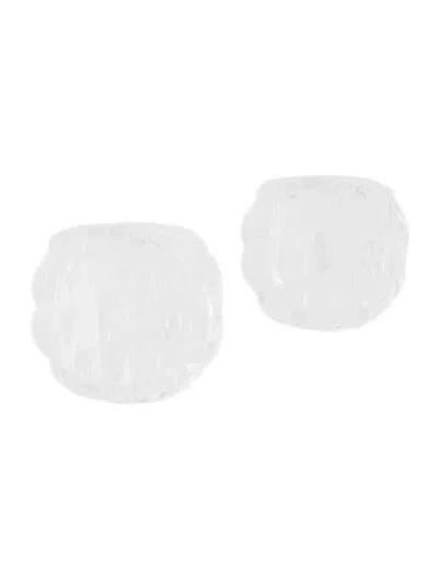 Pre-owned Tiffany & Co Pair Of Crystal Spiral Votive Candle Holders In Clear