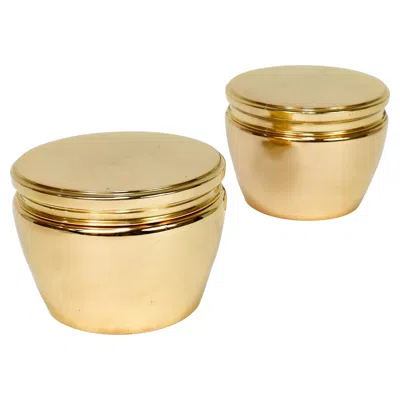 Pre-owned Tiffany & Co Pair Of . Gilt Sterling Silver Boxes, No. 21618 In Sand
