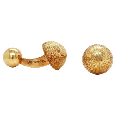 Pre-owned Tiffany & Co Pair Of . Mid-century Modern 18k Gold Mushroom Shaped Cufflinks In Multi