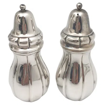 Pre-owned Tiffany & Co Pair Of . Sterling Silver Salt & Pepper Shakers Mid-century Modern