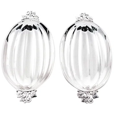 Pre-owned Tiffany & Co Pair Of Tiffany Dishes In Silver