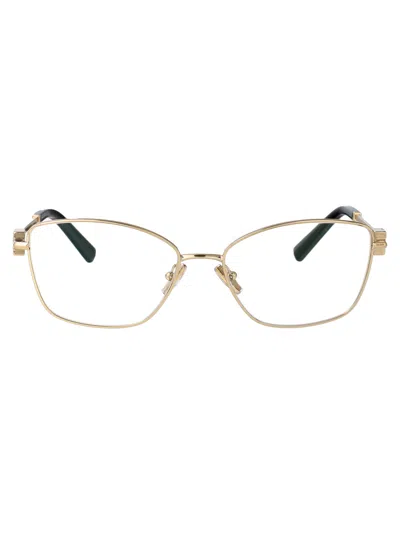 Tiffany & Co Pale Gold Metal Glasses In Green