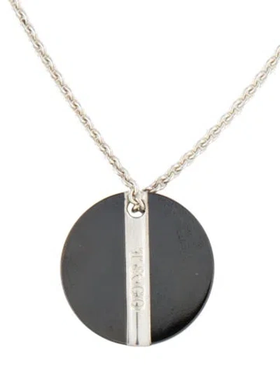 Pre-owned Tiffany & Co Paloma's Caliper Round Disc Pendant Necklace, 20" In Multi
