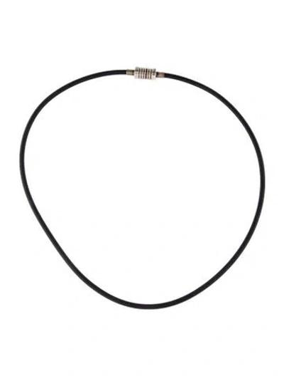 Pre-owned Tiffany & Co Paloma's Groove Rubber Surfer Necklace, 19" In Multi