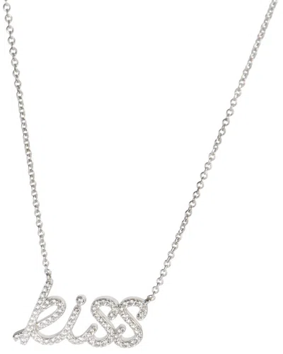 Tiffany & Co . Paloma Picasso Graffiti Kiss 18k 0.13 Ct. Tw. Diamond Necklace  (authentic Pre-loved) In Metallic