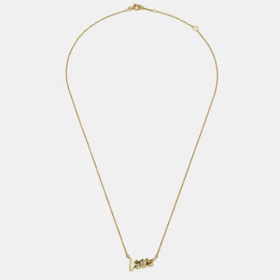Pre-owned Tiffany & Co Paloma Picasso Love 18k Yellow Gold Necklace