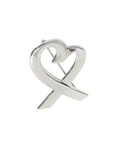 Tiffany & Co . Paloma Picasso Loving Heart Brooch (authentic Pre-loved) In Silver