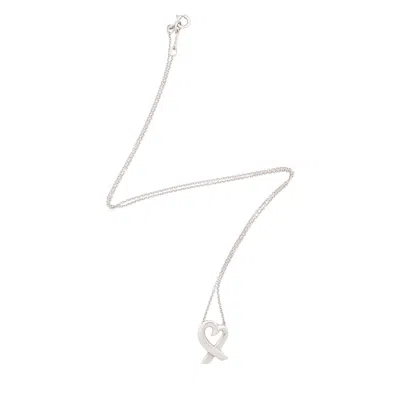 Tiffany & Co . Paloma Picasso Sterling Silver Loving Heart Necklace