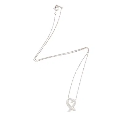 Tiffany & Co . Paloma Picasso Sterling Silver Loving Heart Necklace