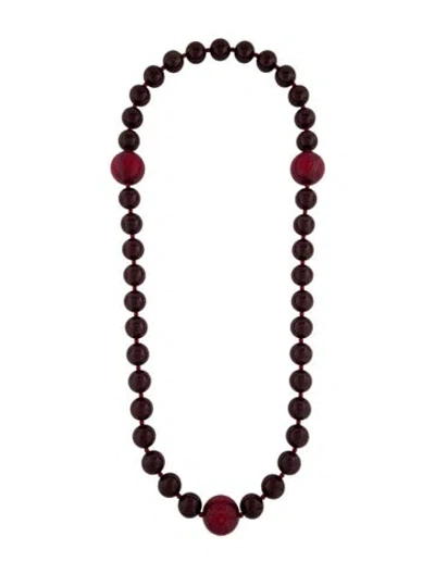 Pre-owned Tiffany & Co Paloma Picasso Zellige Lacquered Wood Bead Necklace, 33" In Multi