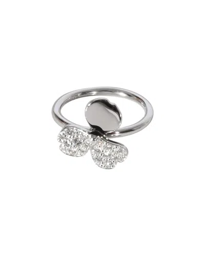 Pre-owned Tiffany & Co . Paper Flowers Platinum 0.32 Ct. Tw. Diamond Ring (authentic Pre-loved) In Metallic