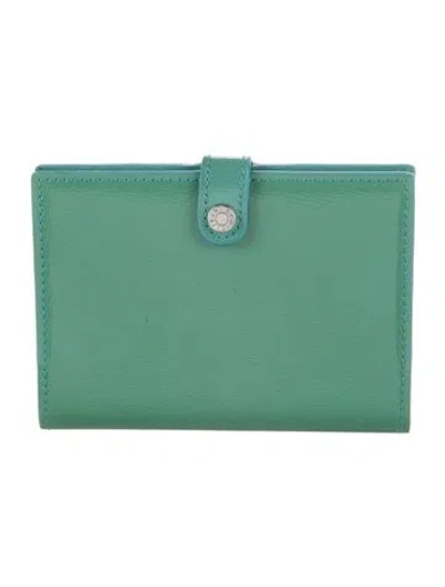 Pre-owned Tiffany & Co Patent Leather French Purse In Green