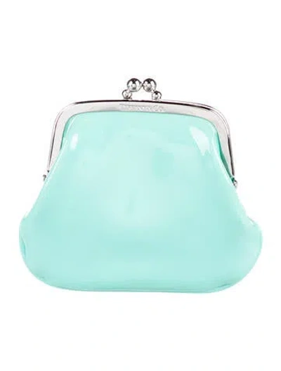 Pre-owned Tiffany & Co Patent Leather Printed Wallet In Blue