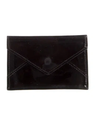 Pre-owned Tiffany & Co Patent Leather Wallet In Black