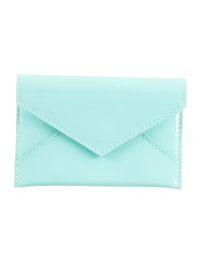 Pre-owned Tiffany & Co Patent Leather Wallet In Blue