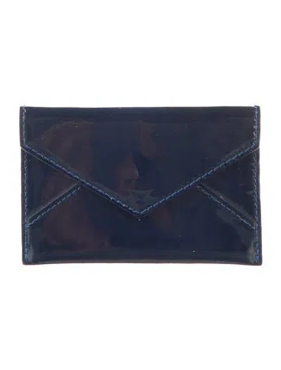 Pre-owned Tiffany & Co Patent Leather Wallet In Blue