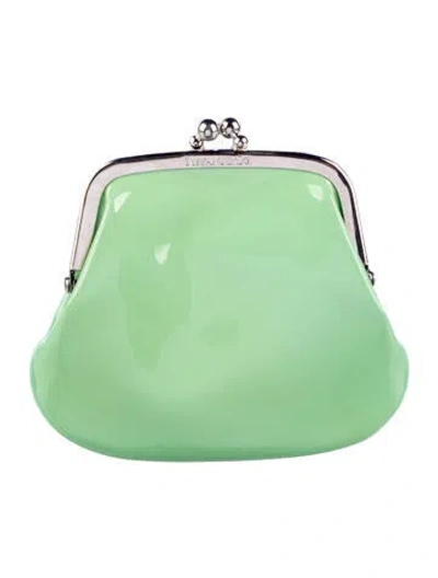 Pre-owned Tiffany & Co Patent Leather Wallet In Green