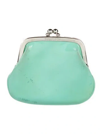 Pre-owned Tiffany & Co Patent Leather Wallet In Green