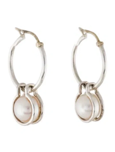 Pre-owned Tiffany & Co Pearl Hoop Earrings In Multi