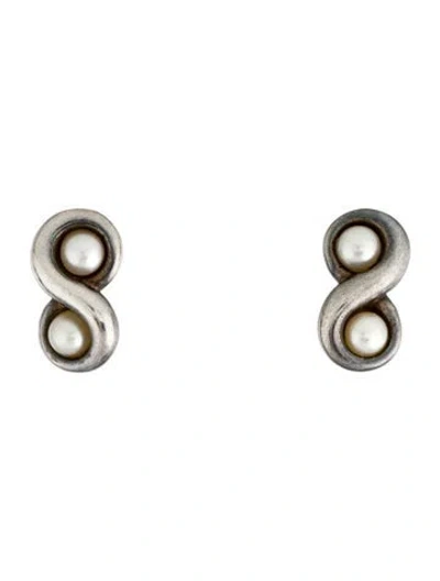 Pre-owned Tiffany & Co Pearl Infinity Earrings In Multi