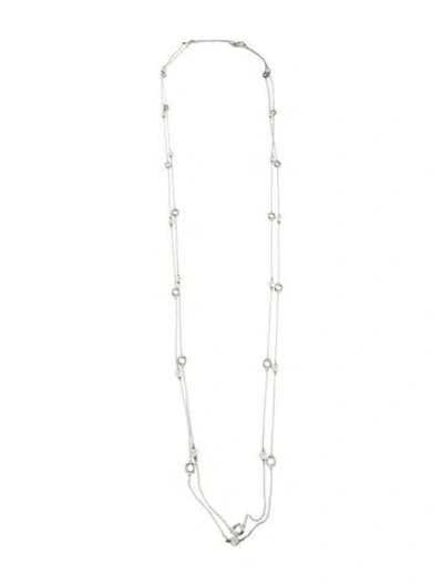 Pre-owned Tiffany & Co Pearl Toggle Necklace, 106" In Multi
