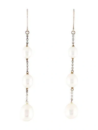 Pre-owned Tiffany & Co Pearls By The Yard™ Chain Earrings In Multicolor