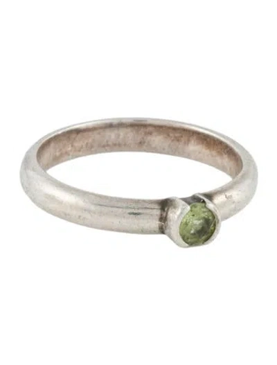 Pre-owned Tiffany & Co Peridot Stacking Band Ring In Multi