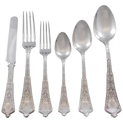 Pre-owned Tiffany & Co Persian By Tiffany And Co Sterling Silver Flatware Set For 24 Service 147 Pcs