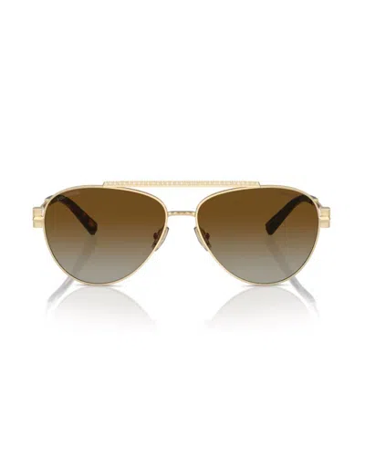 Tiffany & Co . Pilot Sunglasses In Pale Gold