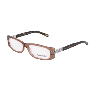 Tiffany & Co . Pink Brown Havana Mini Square Eyeglasses In Multi