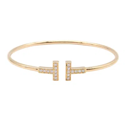 Pre-owned Tiffany & Co Pink Gold Clear Pink Gold (18k) Bangle () In Multi