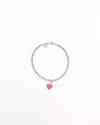 Tiffany & Co Pink Heart Tag Bead Bracelet In Multi