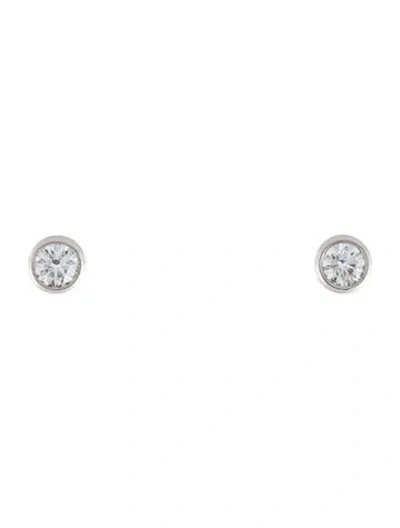 Pre-owned Tiffany & Co Platintum Diamond Stud Earrings In Multi