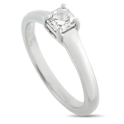 Tiffany & Co Platinum 0.31ct Lucida Diamond Solitaire Ring Ti28-050526 In Metallic