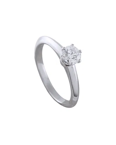 Pre-owned Tiffany & Co . Platinum 0.38 Ct. Tw. Diamond Ring (authentic Pre-loved)