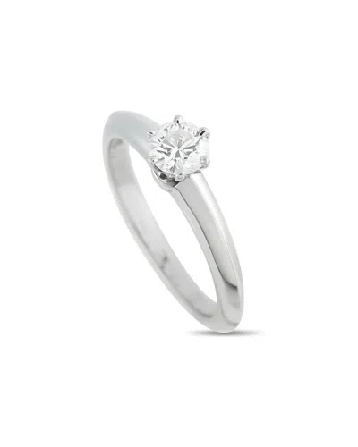 Pre-owned Tiffany & Co . Platinum 0.40 Ct. Tw. Diamond Ring (authentic Pre-loved) In White