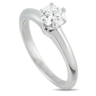 Tiffany & Co Platinum 0.56ct Diamond Solitaire Ring Ti03-040926 In White