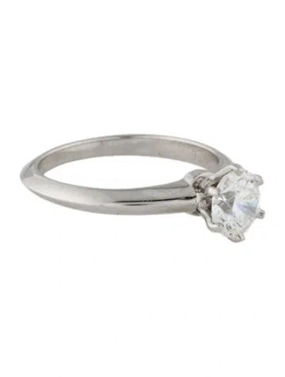 Pre-owned Tiffany & Co Platinum 0.76ct Diamond Engagement Ring In Multi