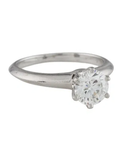 Pre-owned Tiffany & Co Platinum 1.02ct Diamond Engagement Ring In Multi