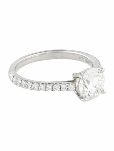 Pre-owned Tiffany & Co Platinum 1.03ct Diamond Novo Enagagement Ring In Multi