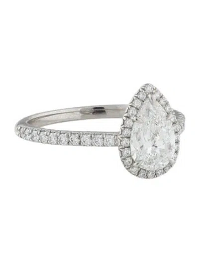 Pre-owned Tiffany & Co Platinum 1.03ct Diamond Soleste Engagement Ring In Multi