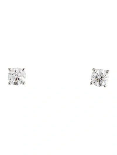 Pre-owned Tiffany & Co Platinum 1.18ctw Diamond Stud Earrings In Multi