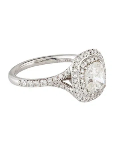 Pre-owned Tiffany & Co Platinum 1.20ct Diamond Soleste Engagement Ring In Multi