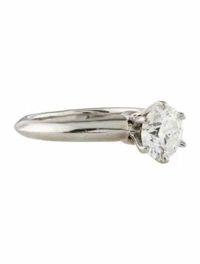 Pre-owned Tiffany & Co Platinum 1.21ct Diamond Engagement Ring In Multi